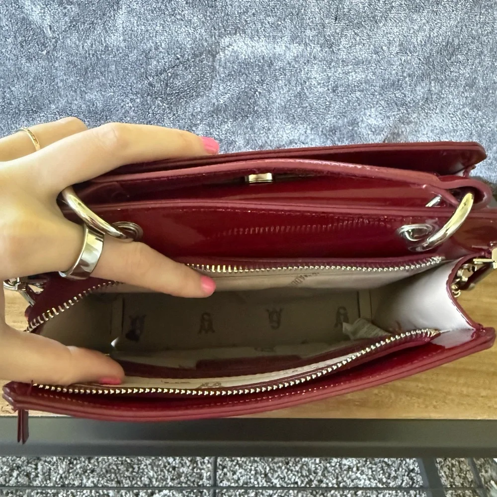 Steve Madden Evelyn Bag Burgundy Rhinestones